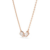 Mesmera set, Mixed cuts, White, Rose gold-tone plated